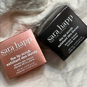 NWT 2 Sara Happ Lip Scrub-Peach and Brown Sugar